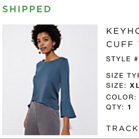 Loft Keyhole Back Bell Cuff Top - Picture 3 of 3